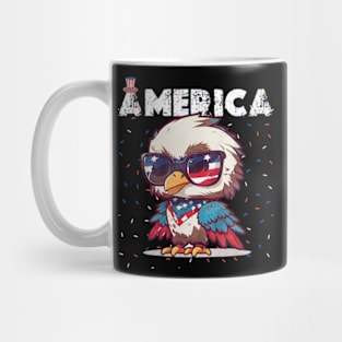 Rainbow American Flag Women Patriotic Shirt 4th of July Memorial Patriotic style retro vintage 80s Mug